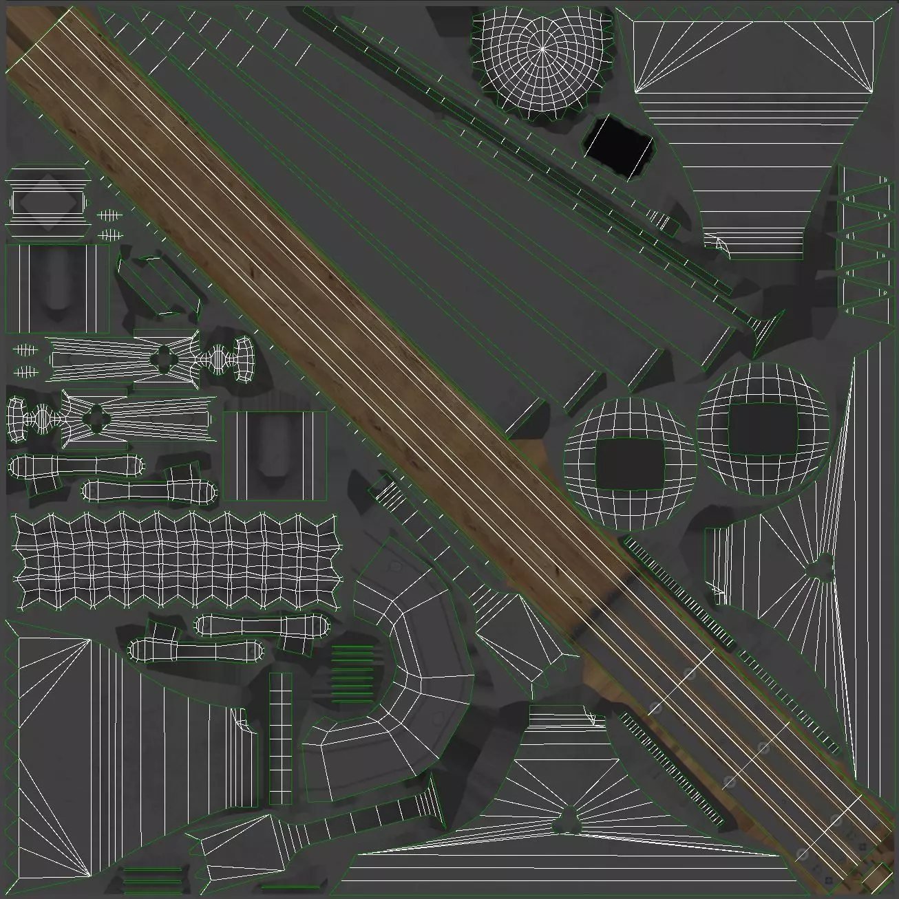 Knightly Pole Axe Low-poly 3D model_21