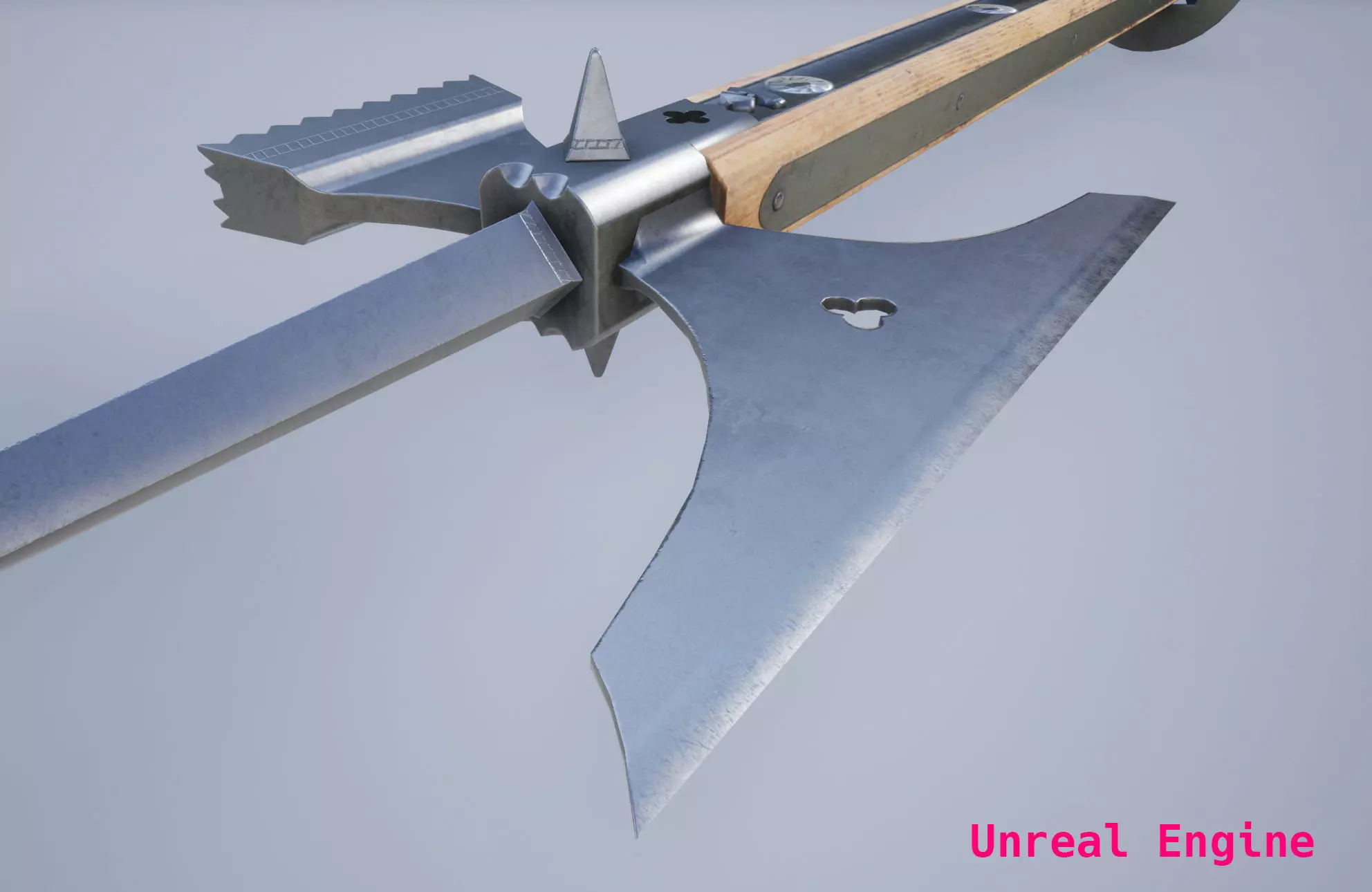 Knightly Pole Axe Low-poly 3D model_14