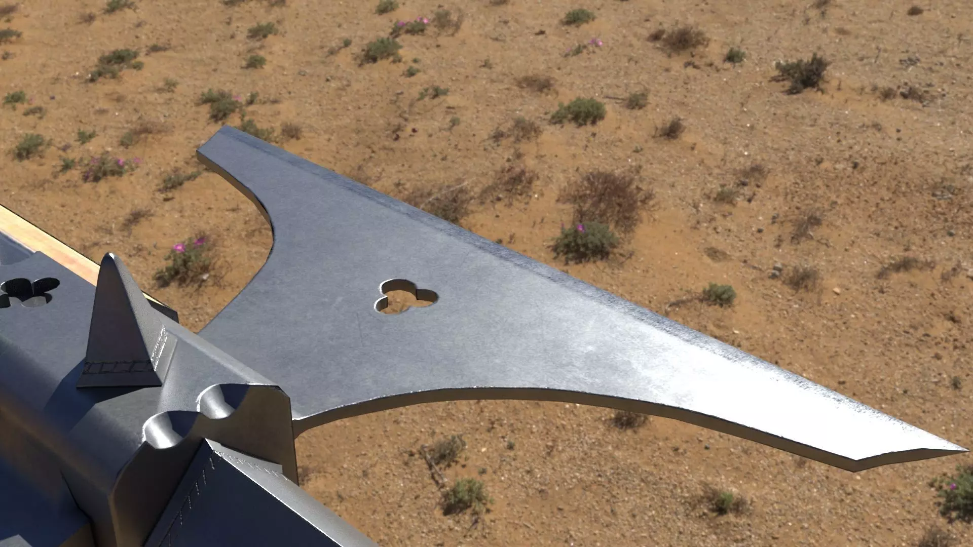 Knightly Pole Axe Low-poly 3D model_3