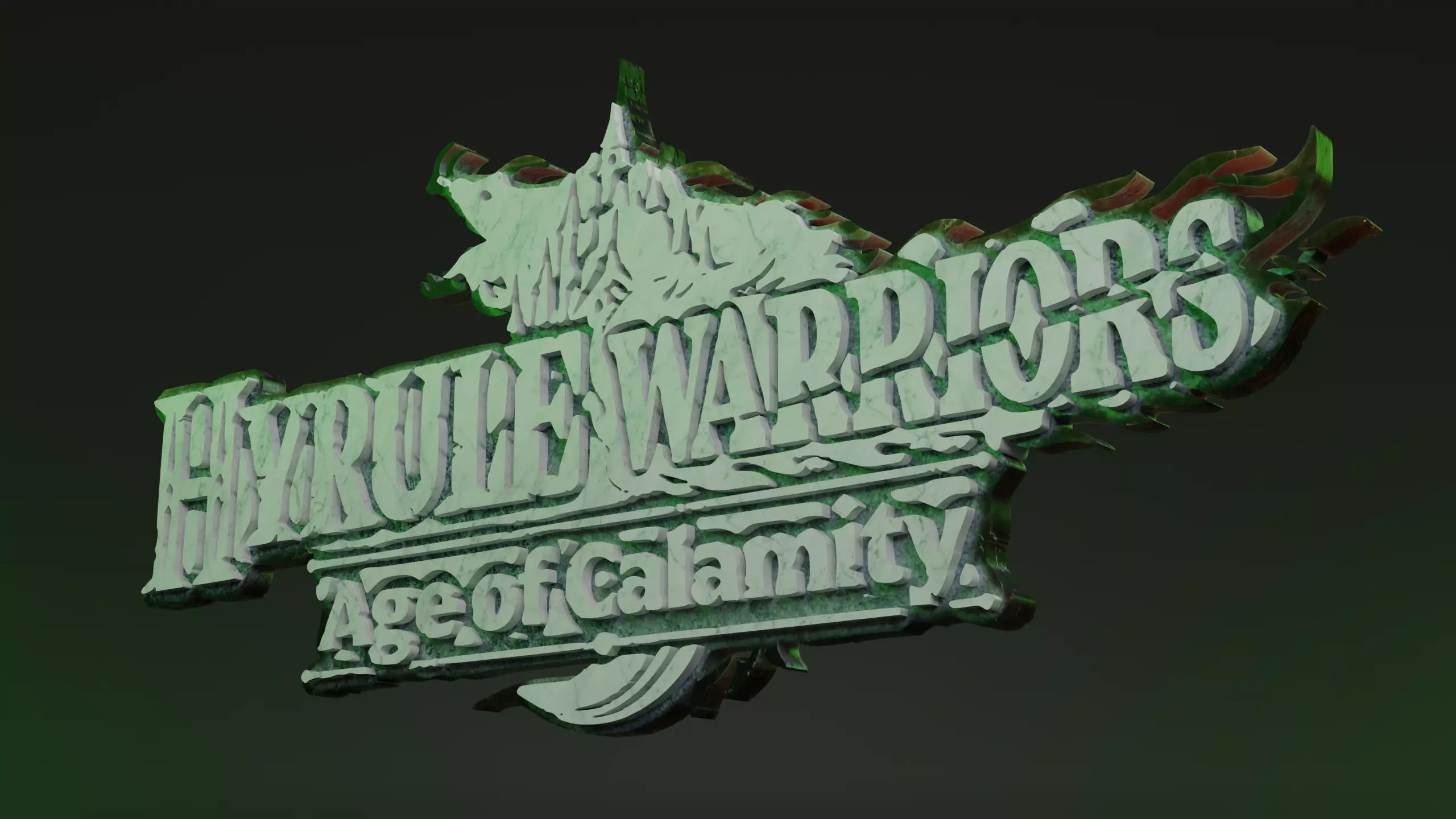 Hyrule Warriors Age of Calamity Logo and Keychain 3D print model_2