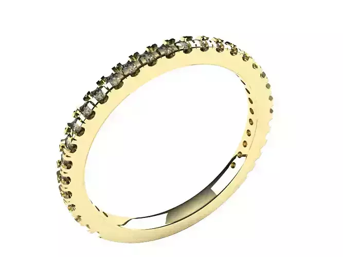 Split Prong Set Diamond Band