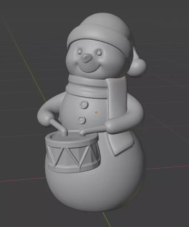 Christmas snowman decoration 3D print model_1