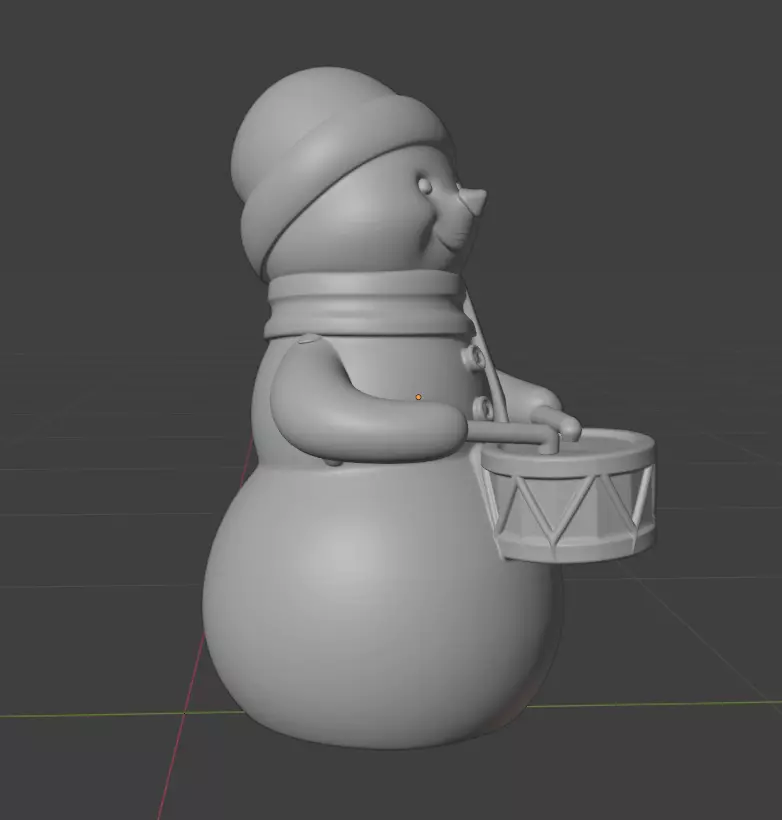 Christmas snowman decoration 3D print model_2