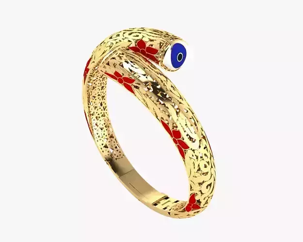 Custom Design Gold Bracelet 3D print model