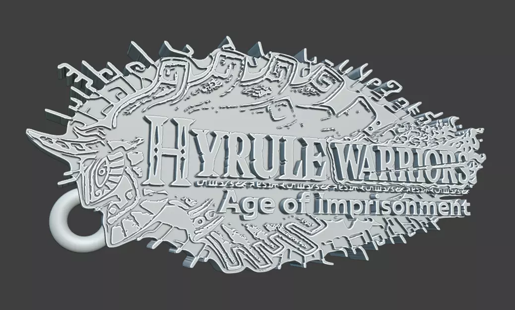 The Legend of Zelda Hyrule Warriors Logos and Keychains Combo 3D print model_16