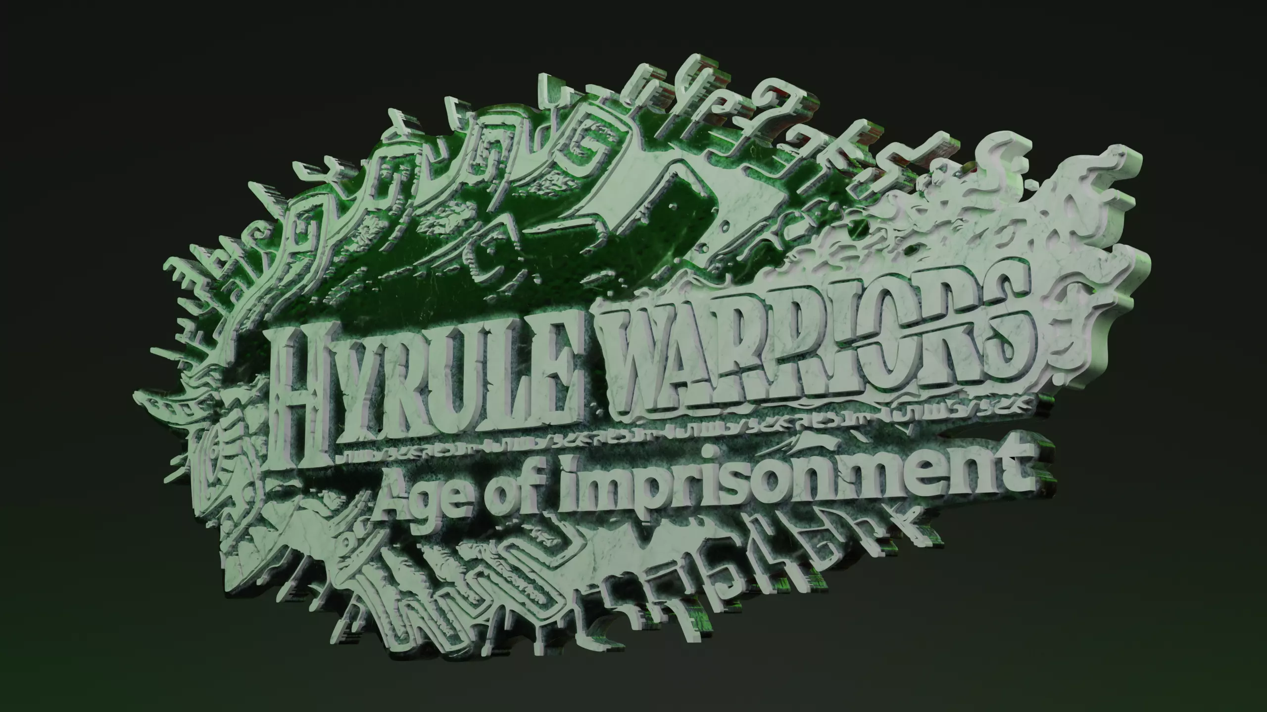 The Legend of Zelda Hyrule Warriors Logos and Keychains Combo 3D print model_12