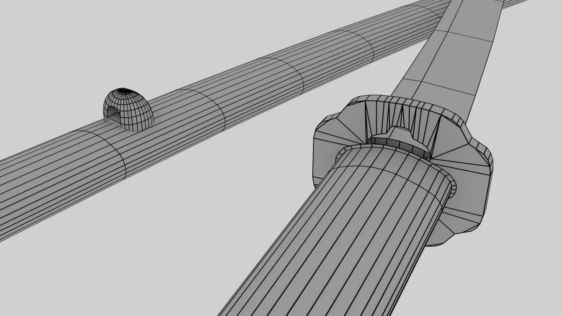 Praying Mantis Katana Low-poly 3D model_28