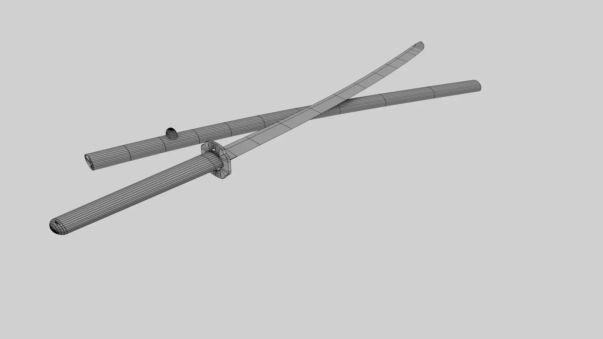 Praying Mantis Katana Low-poly 3D model_27