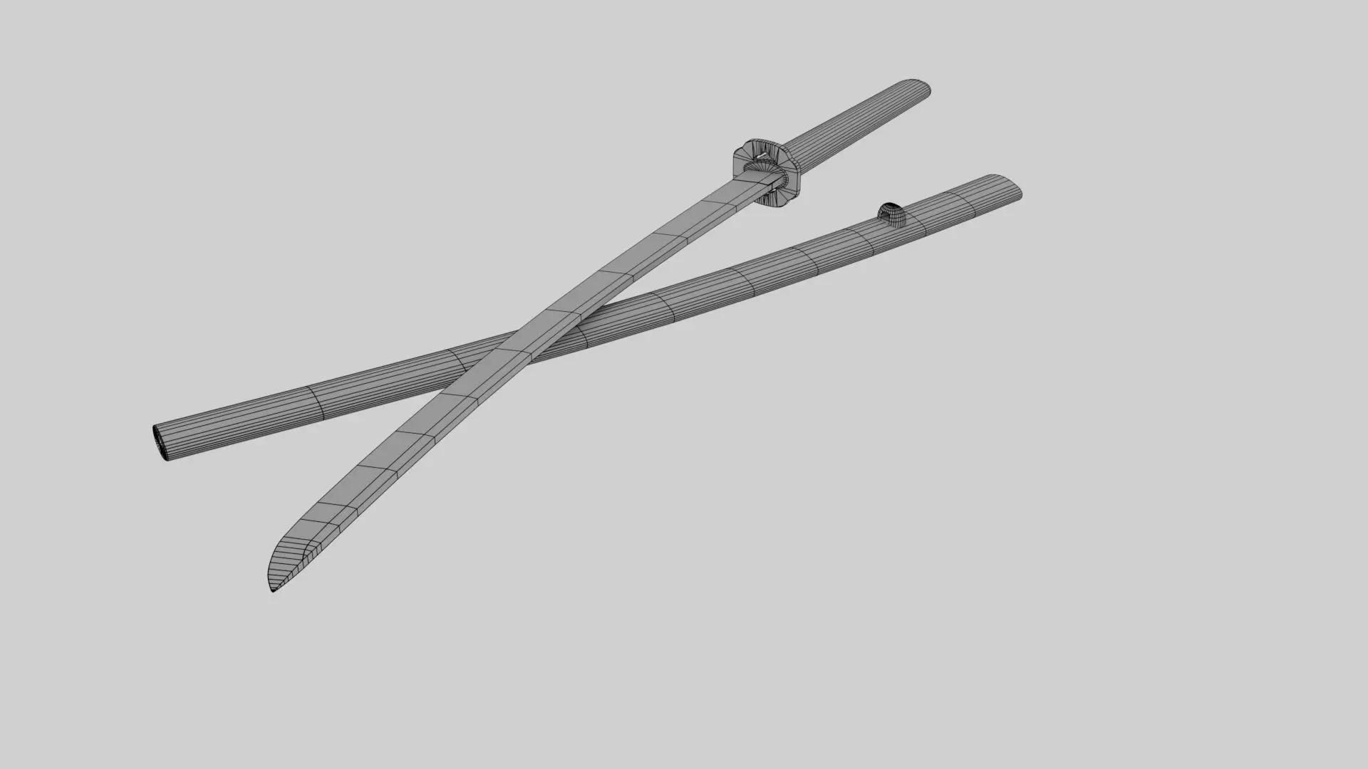 Praying Mantis Katana Low-poly 3D model_26