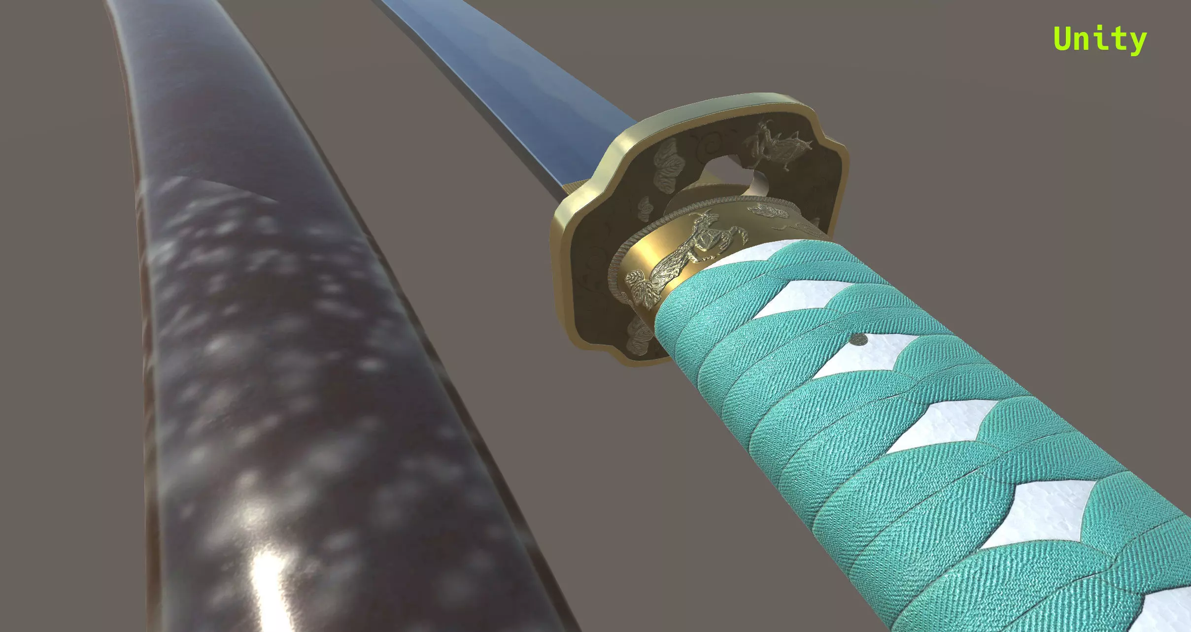 Praying Mantis Katana Low-poly 3D model_21