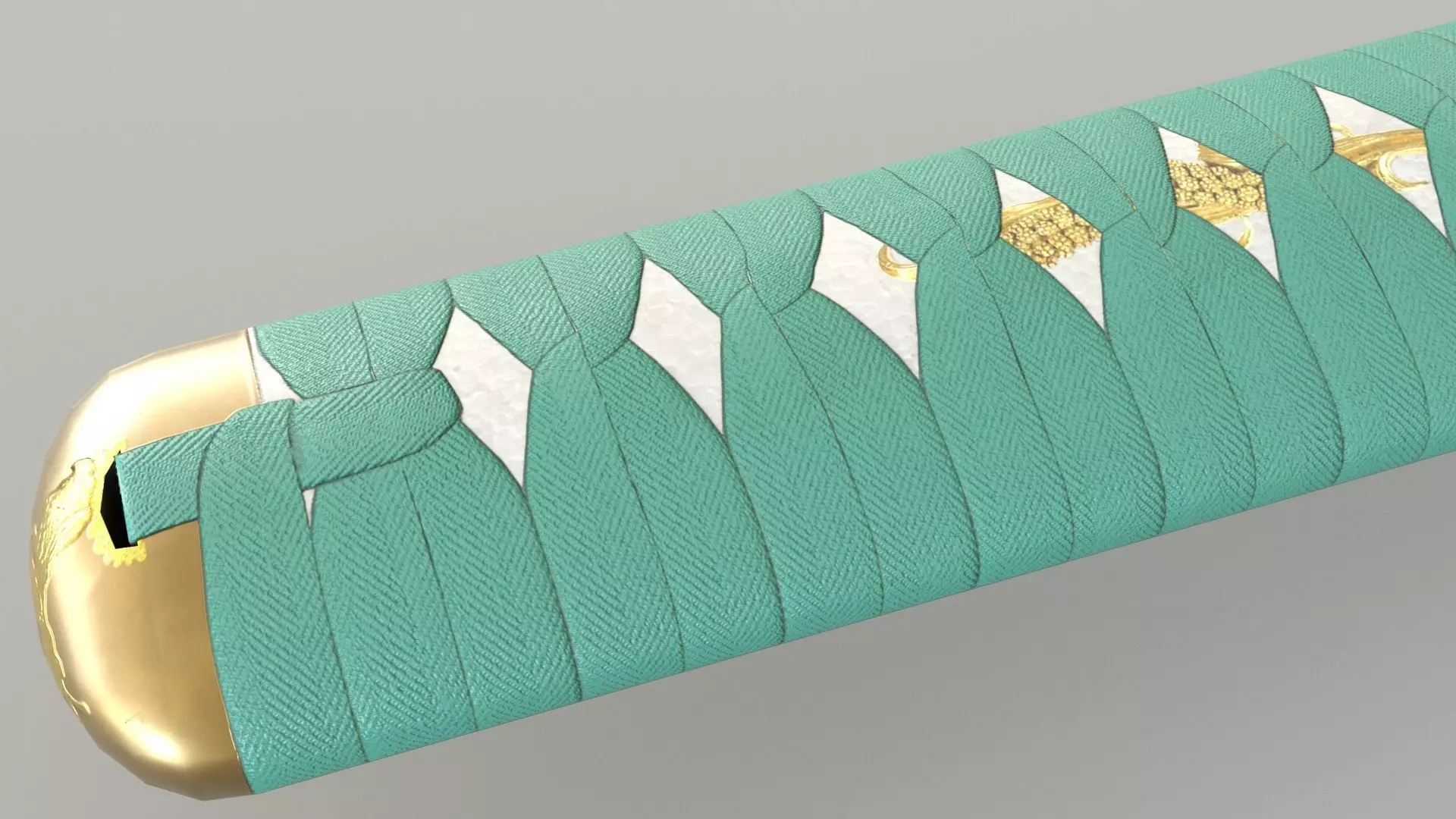 Praying Mantis Katana Low-poly 3D model_5