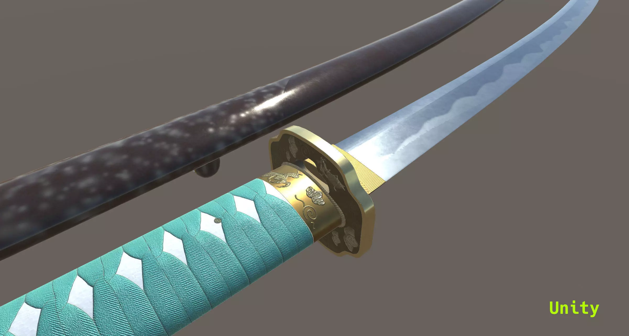 Praying Mantis Katana Low-poly 3D model_19