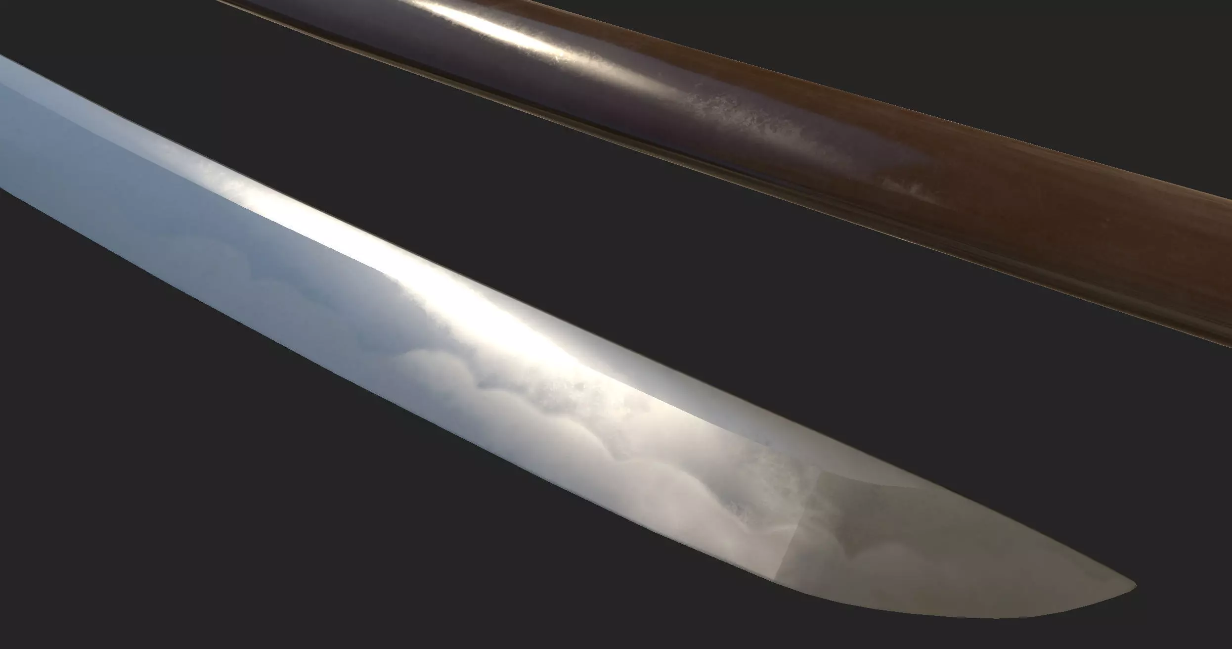 Praying Mantis Katana Low-poly 3D model_13