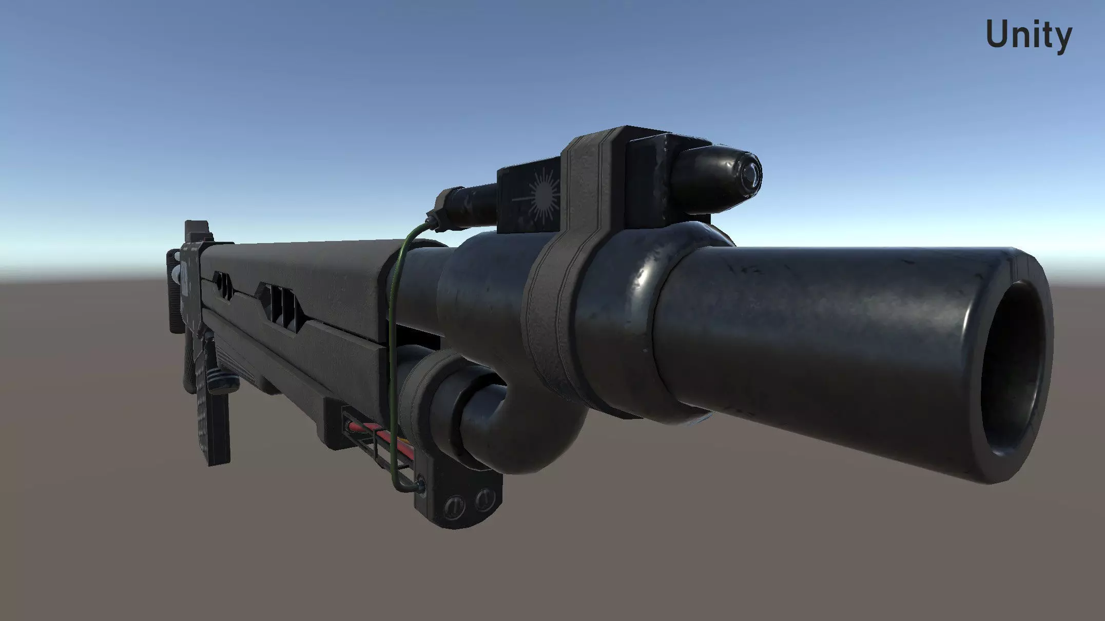 Sci-Fi Gun Low-poly 3D model_14