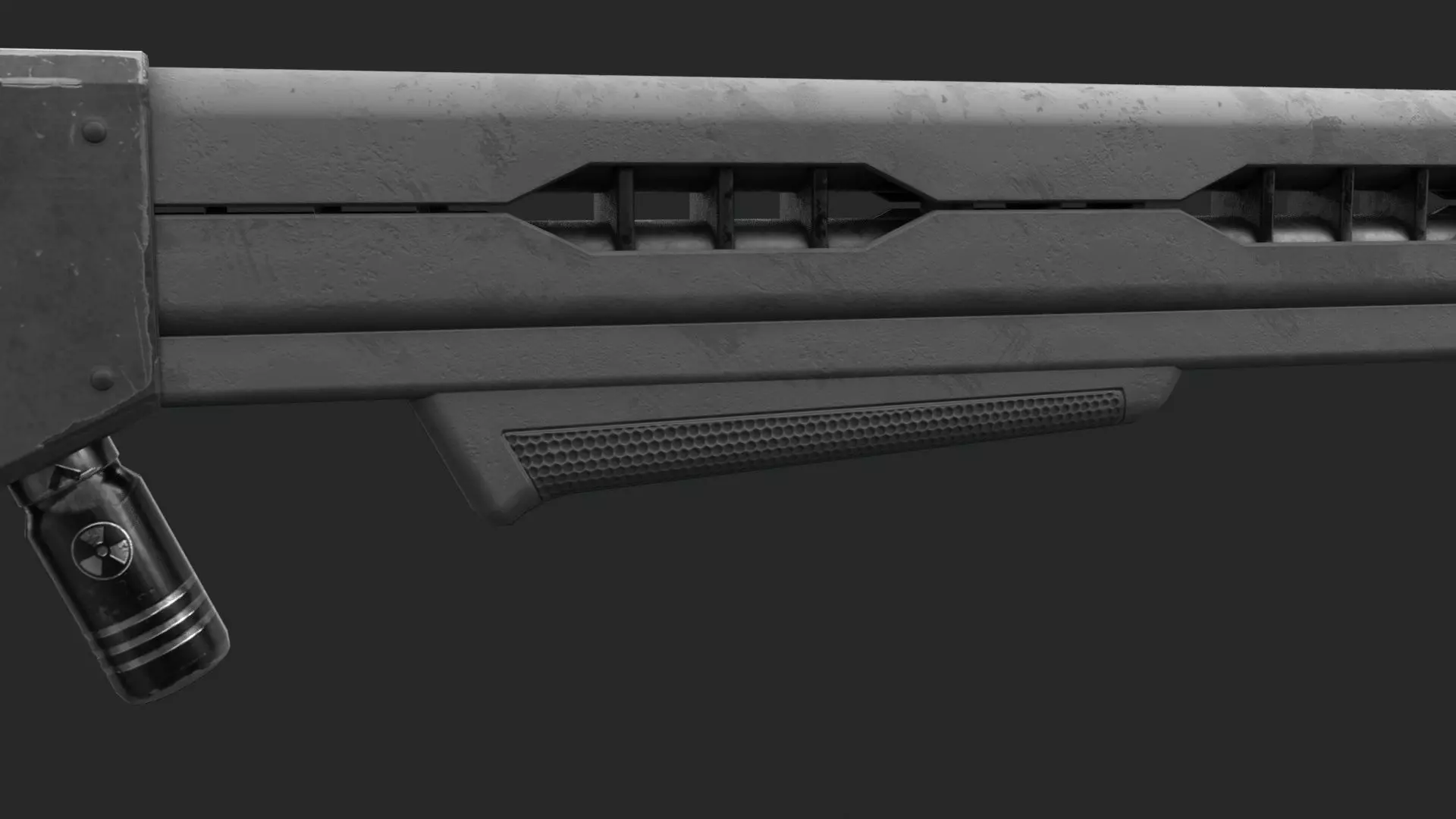 Sci-Fi Gun Low-poly 3D model_3
