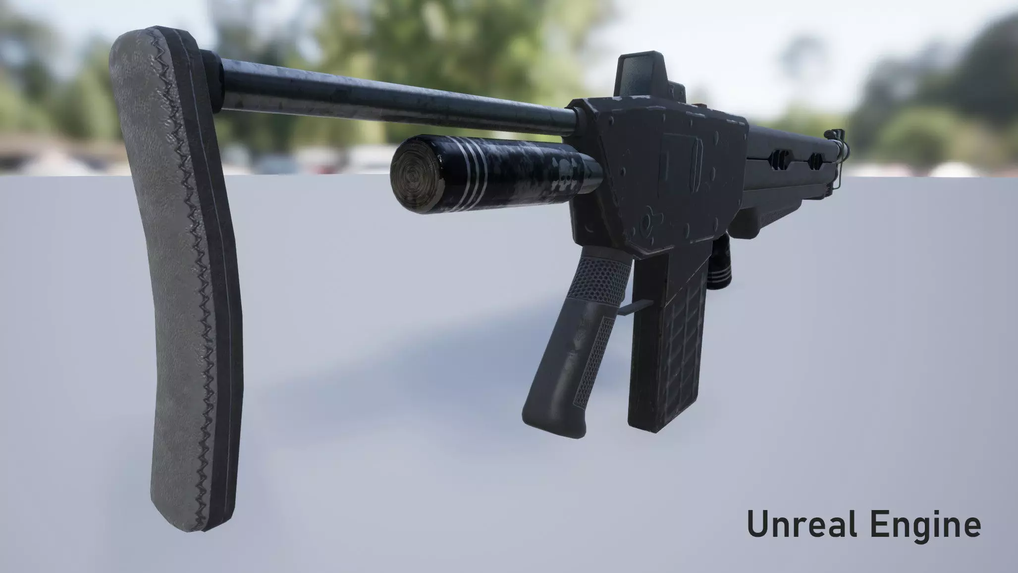 Sci-Fi Gun Low-poly 3D model_16
