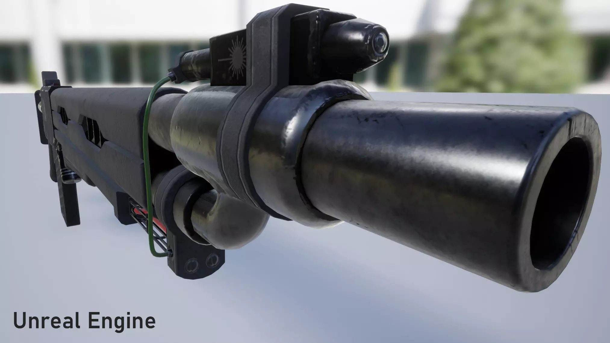 Sci-Fi Gun Low-poly 3D model_17