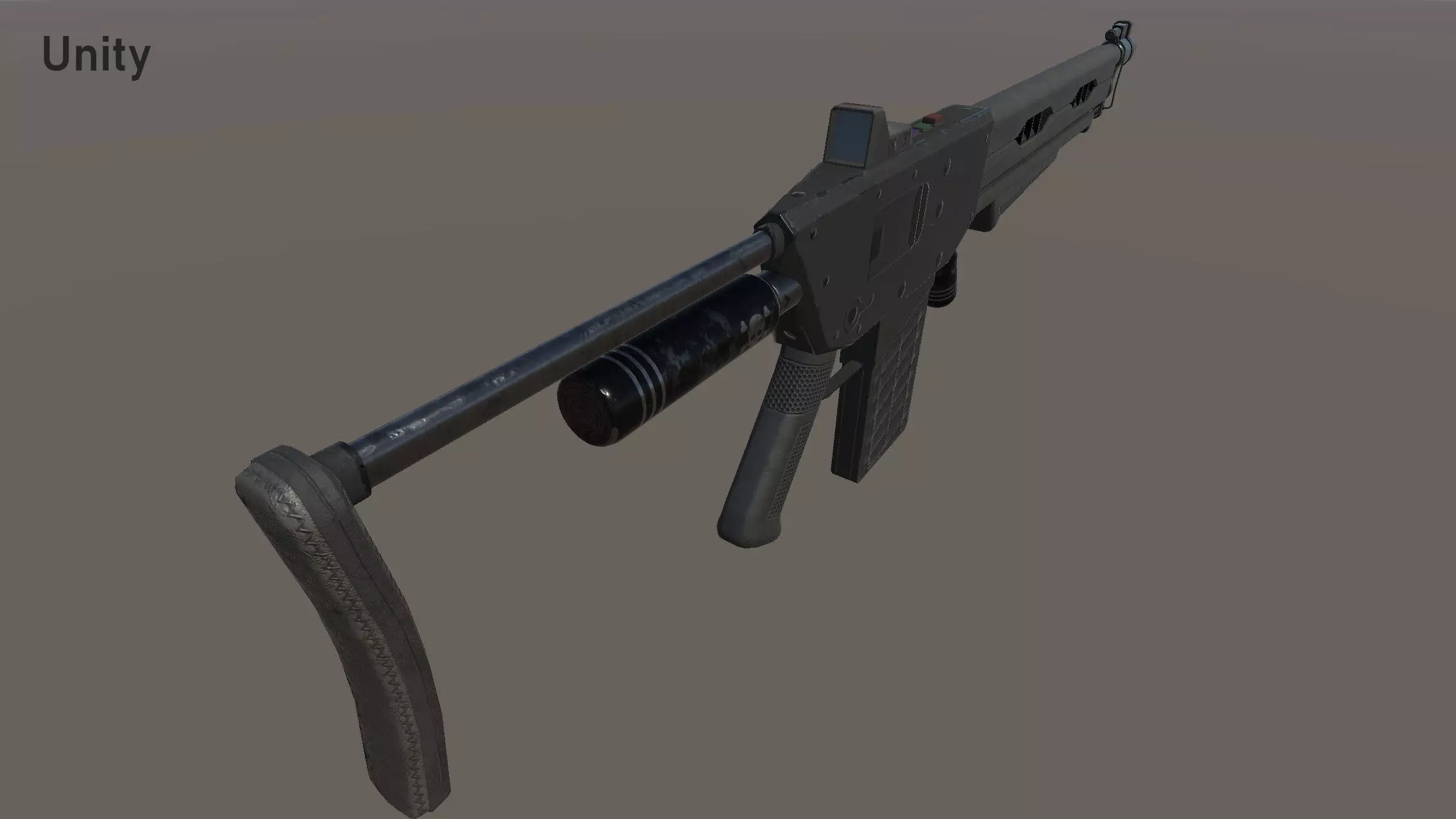 Sci-Fi Gun Low-poly 3D model_13