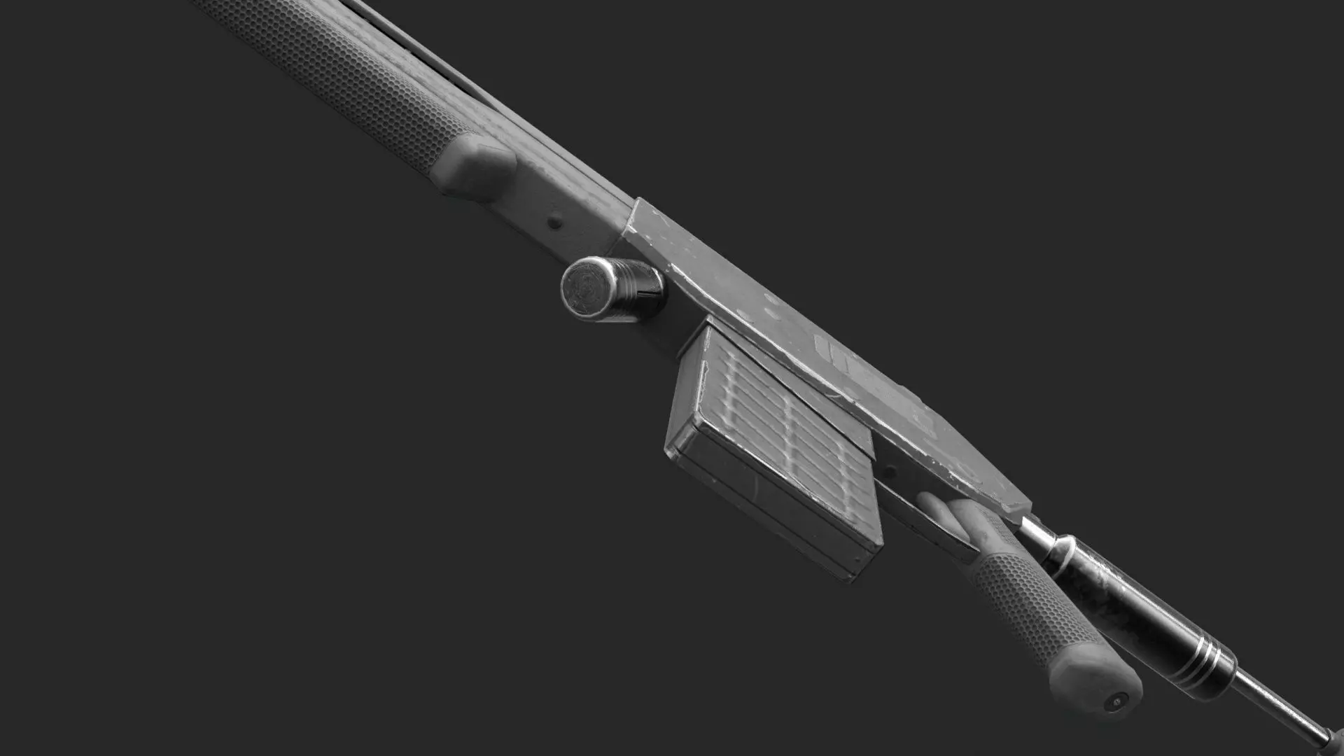 Sci-Fi Gun Low-poly 3D model_11