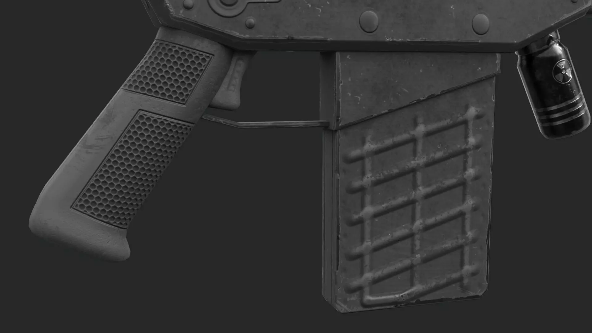 Sci-Fi Gun Low-poly 3D model_4