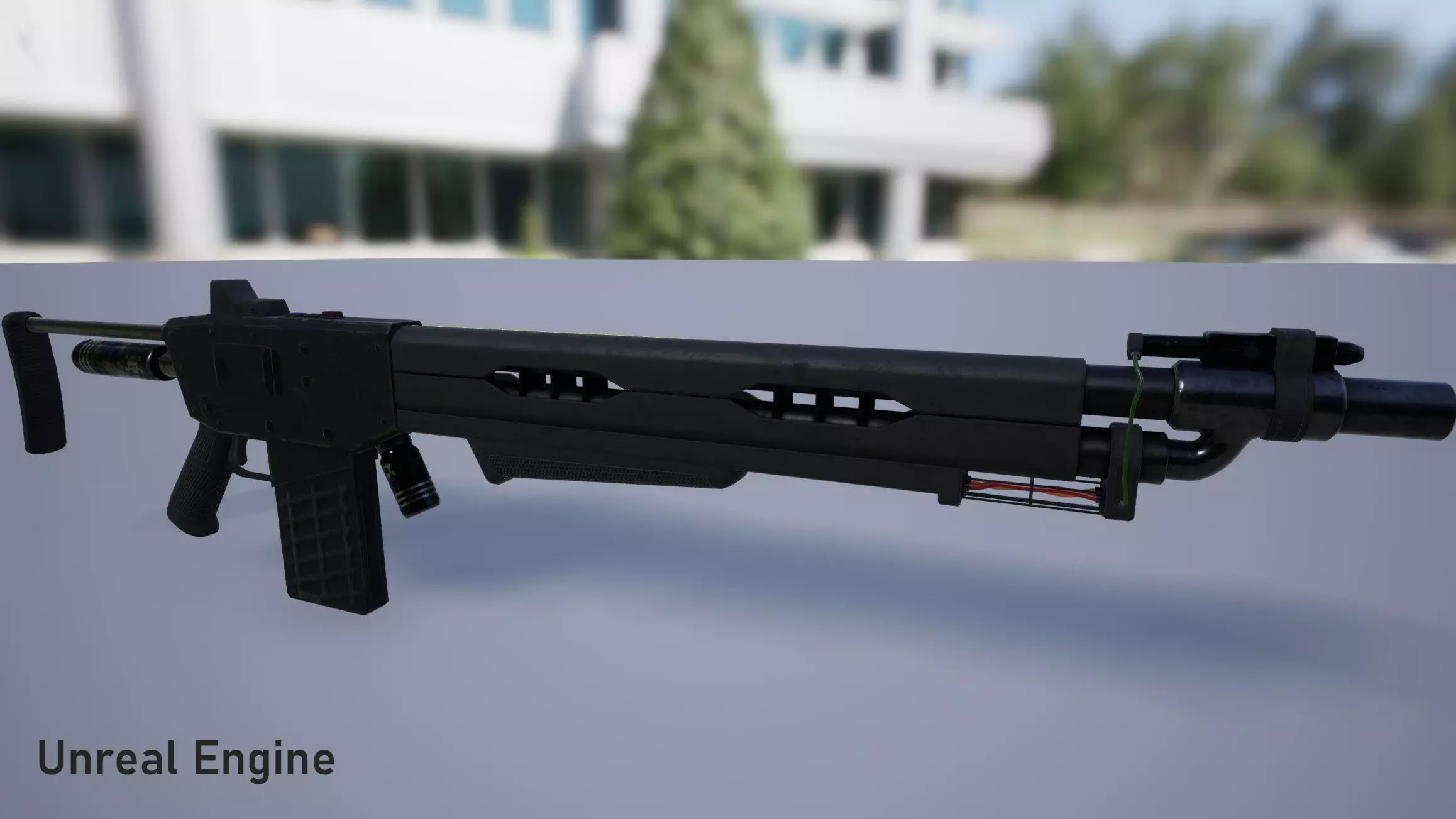 Sci-Fi Gun Low-poly 3D model_15