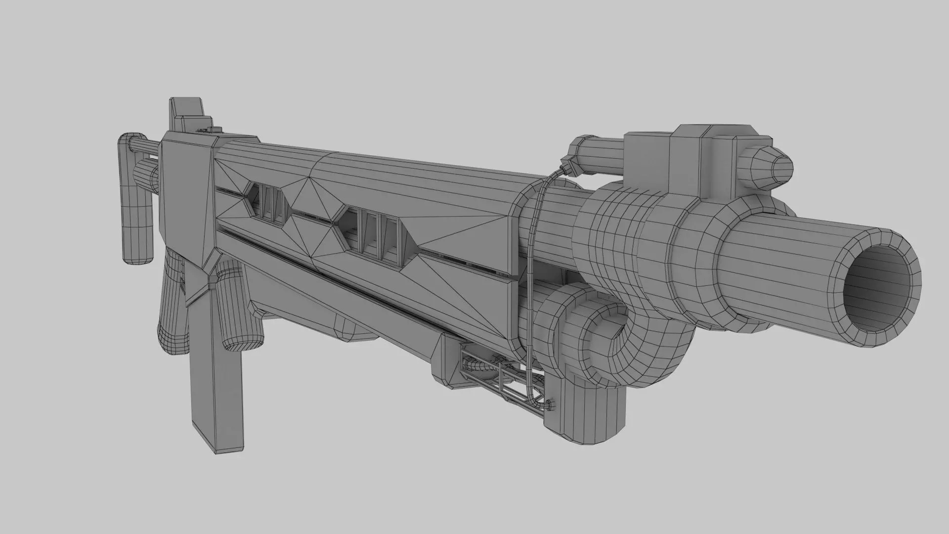 Sci-Fi Gun Low-poly 3D model_20