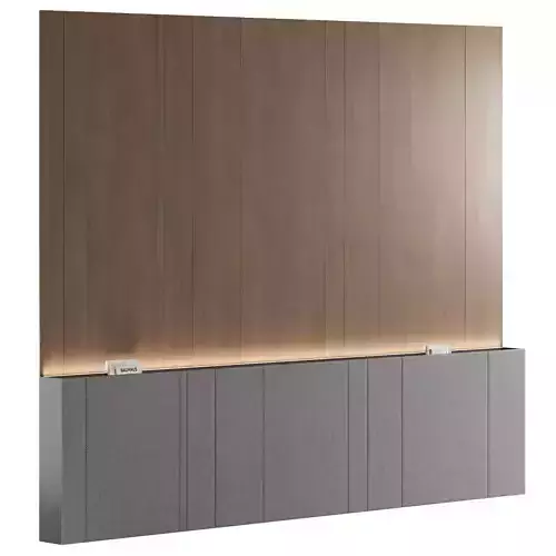 Modern Headboard with Built-In Shelf for Books