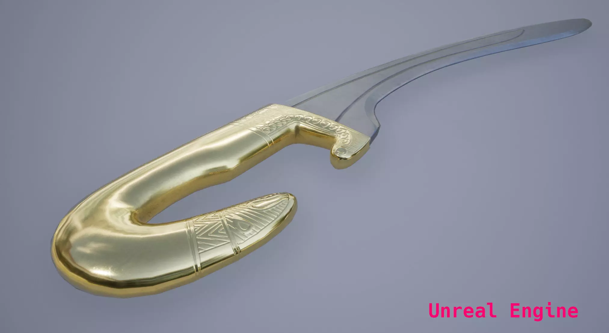 Spanish Falcata Low-poly 3D model_10