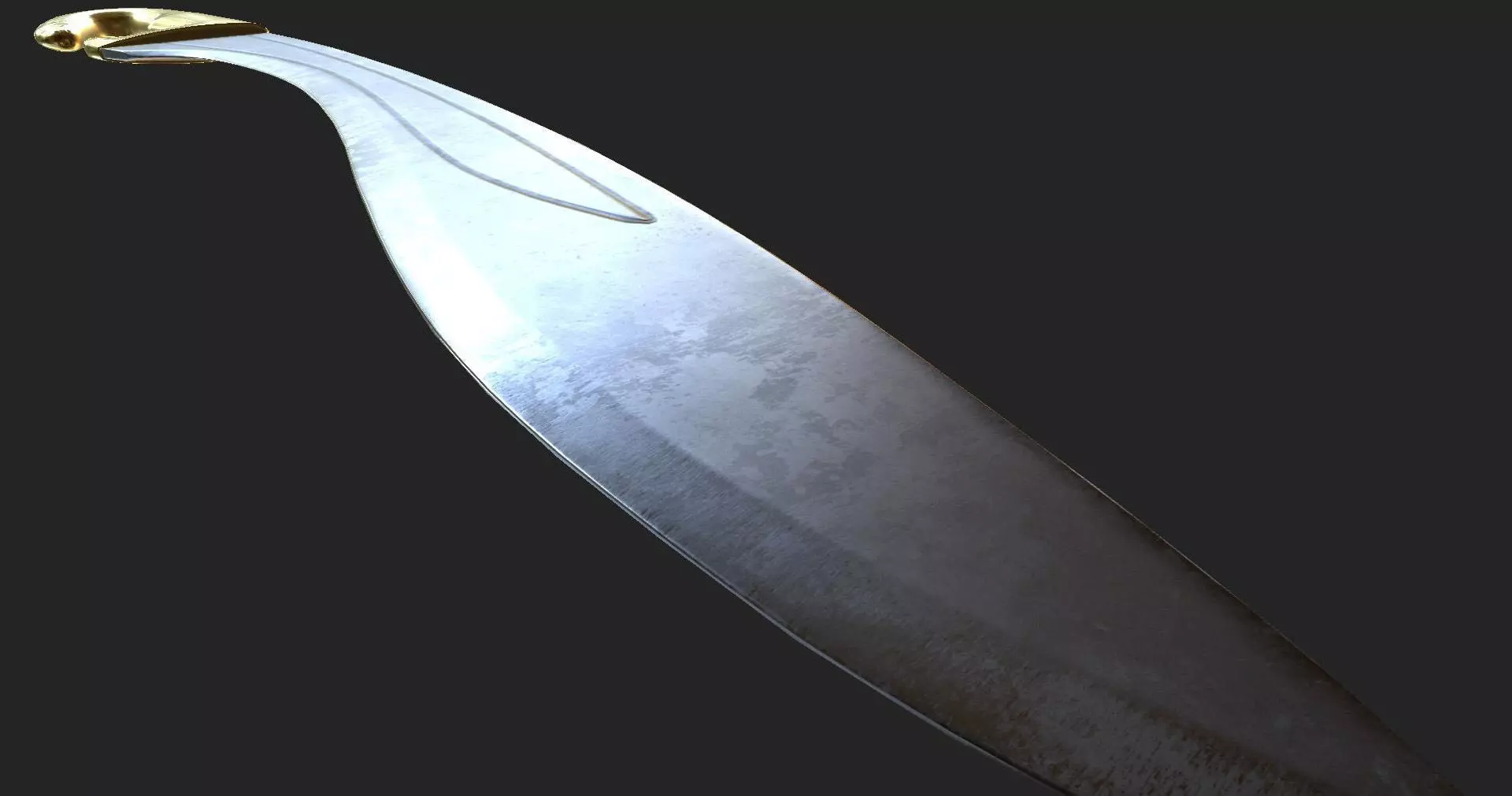 Spanish Falcata Low-poly 3D model_9