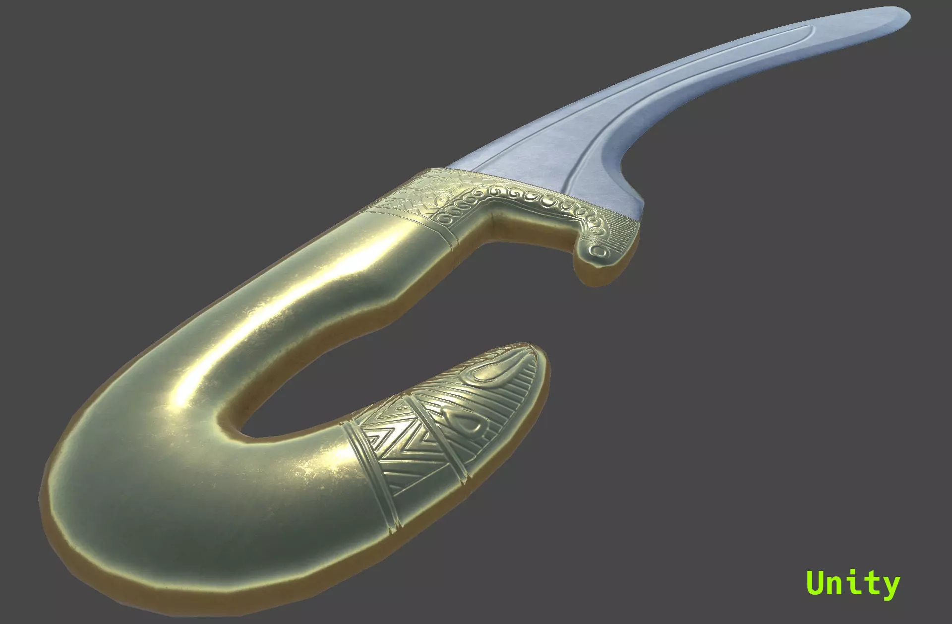 Spanish Falcata Low-poly 3D model_13