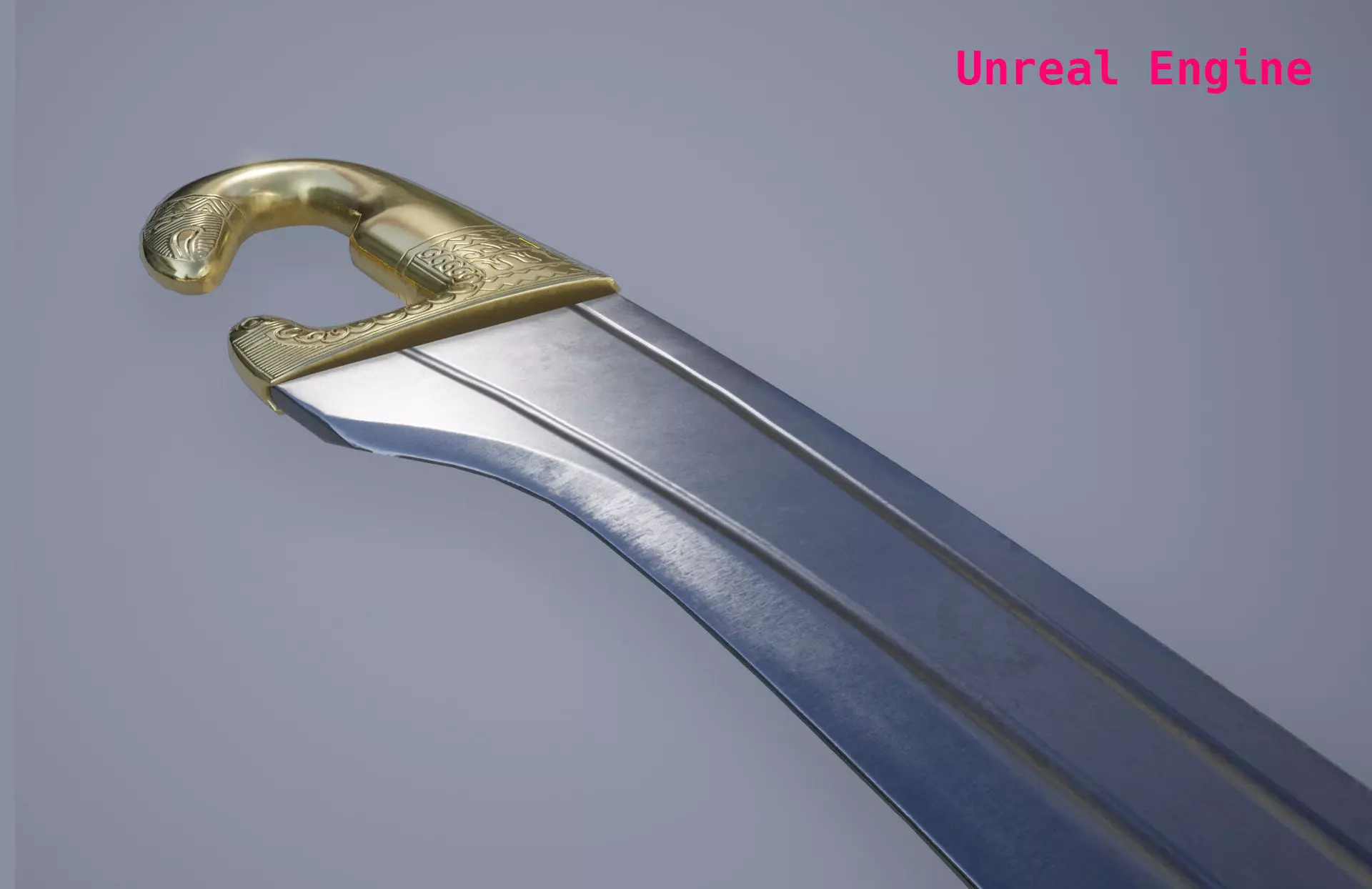 Spanish Falcata Low-poly 3D model_11