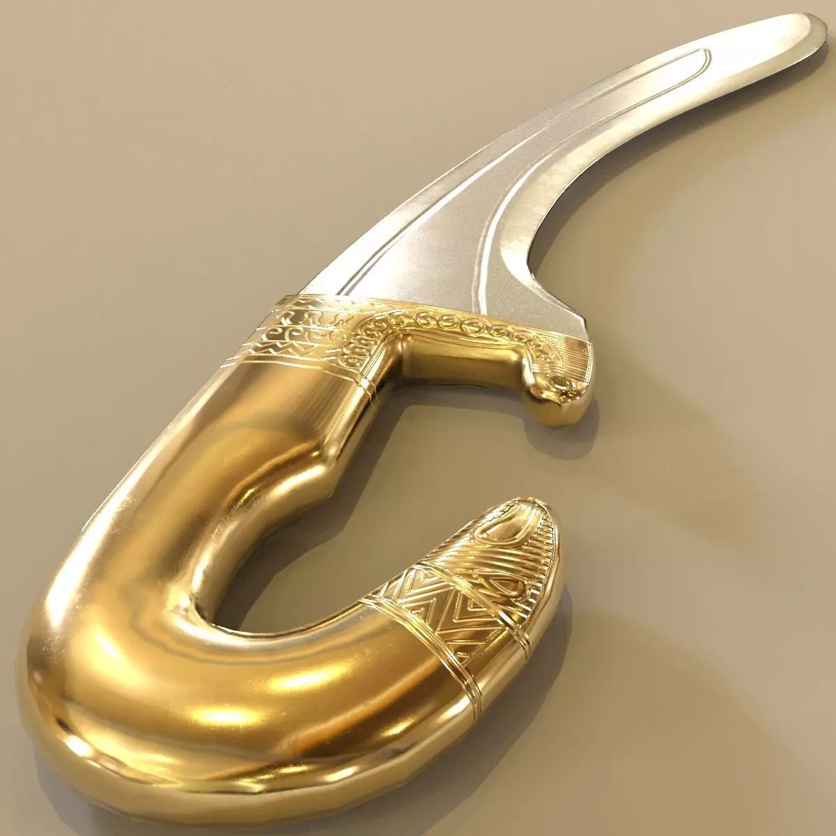 Spanish Falcata Low-poly 3D model_16