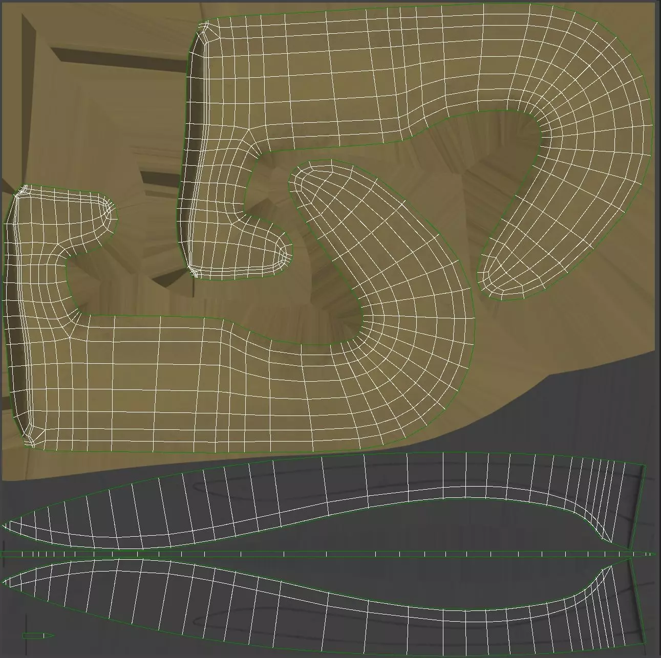 Spanish Falcata Low-poly 3D model_17