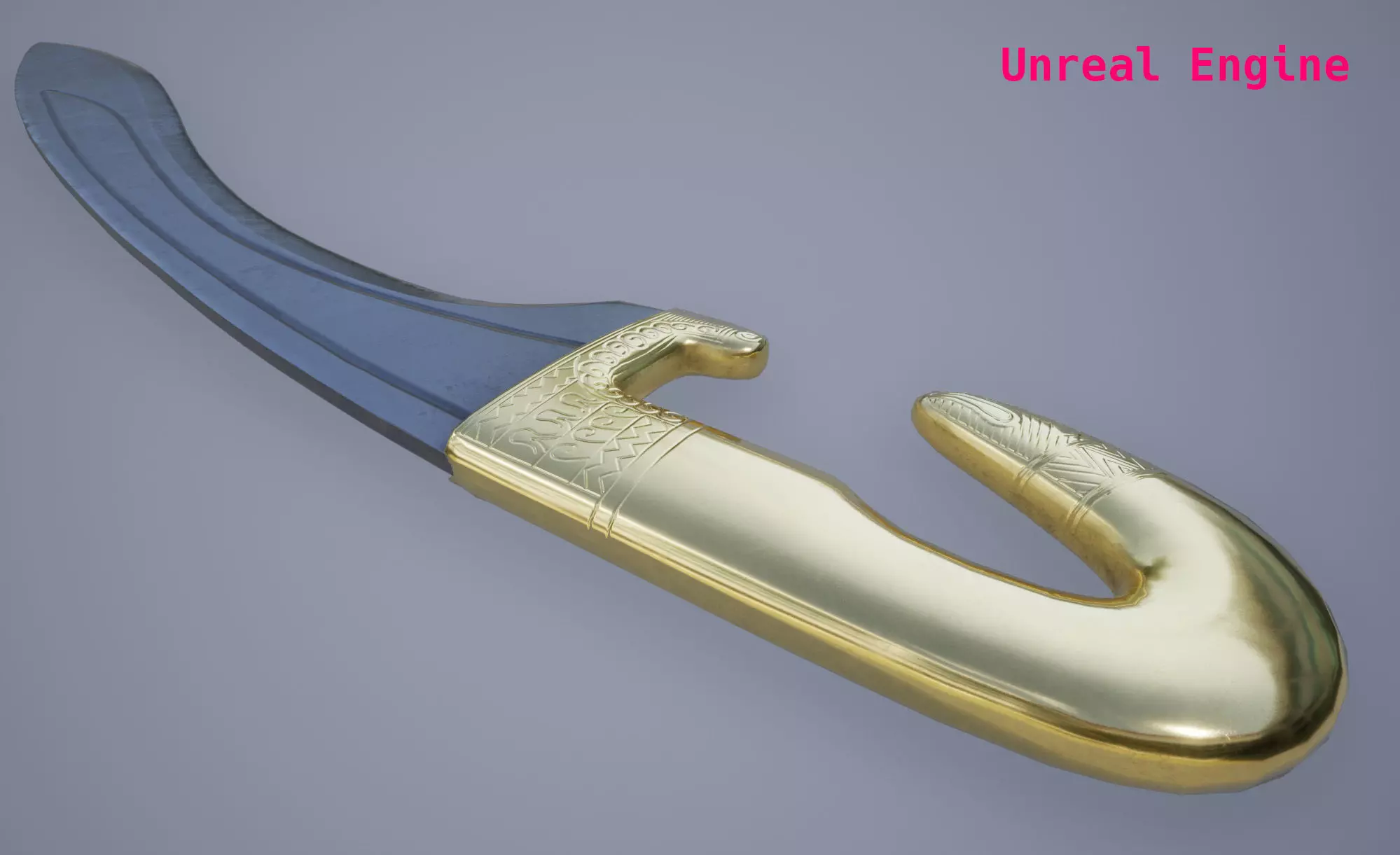 Spanish Falcata Low-poly 3D model_12