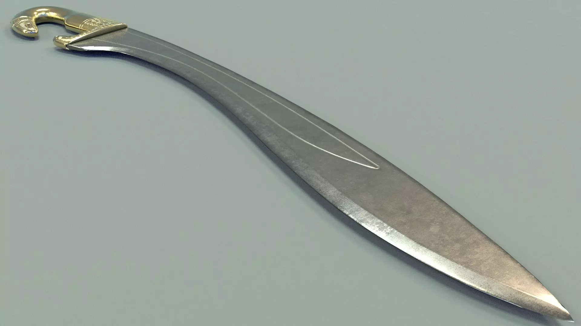 Spanish Falcata Low-poly 3D model_2