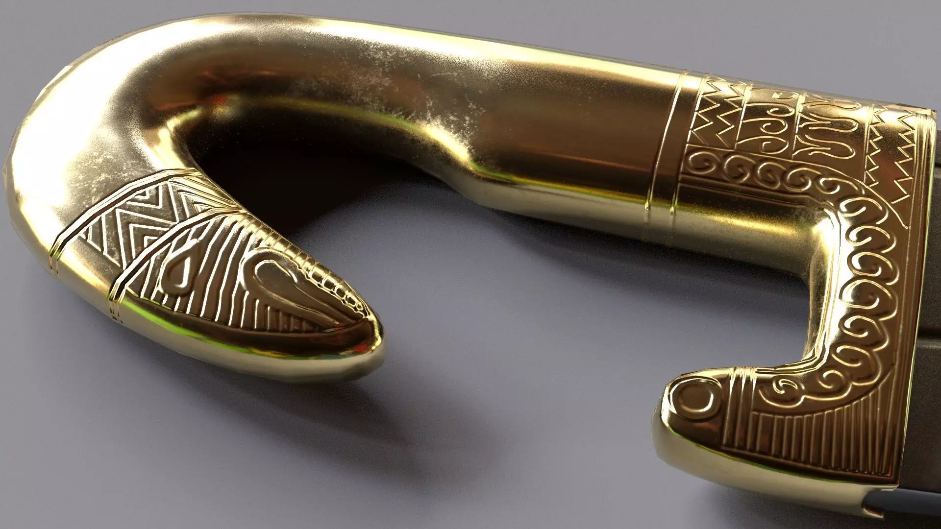 Spanish Falcata Low-poly 3D model_3