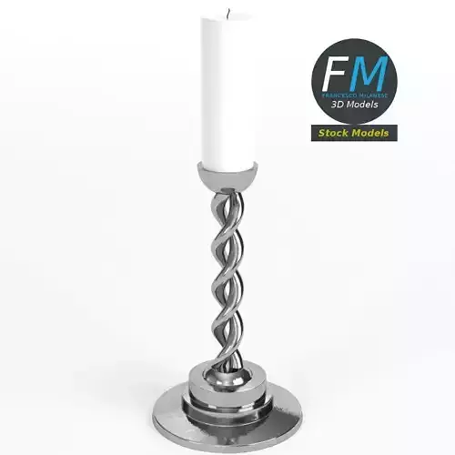Candle with holder