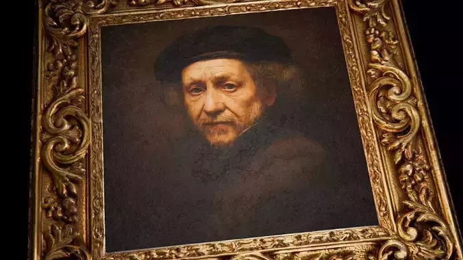 Old Oil Painting 3D Model Low-poly 3D model