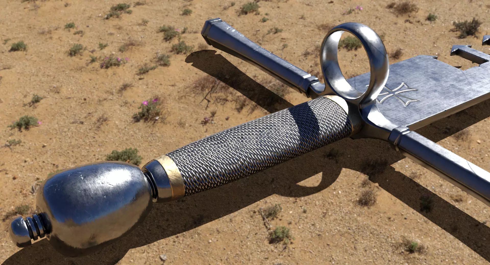 Swordbreaker Low-poly 3D model_4