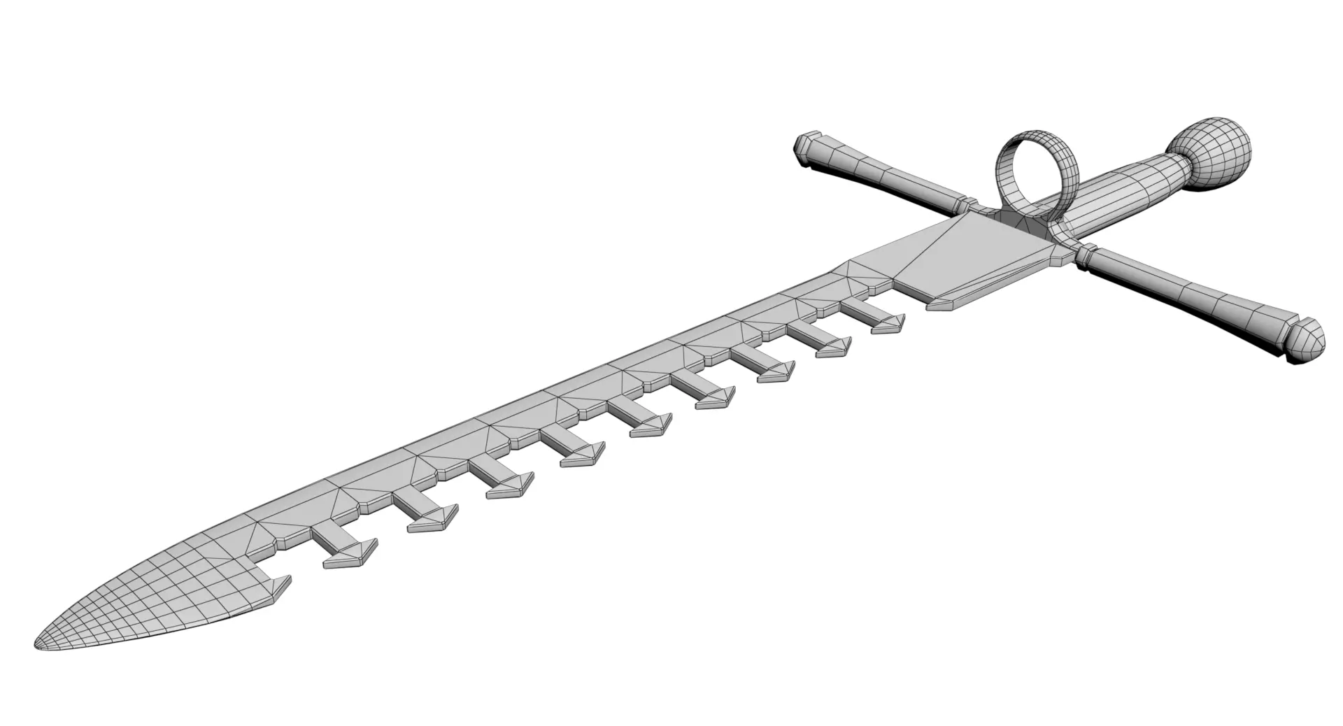 Swordbreaker Low-poly 3D model_9