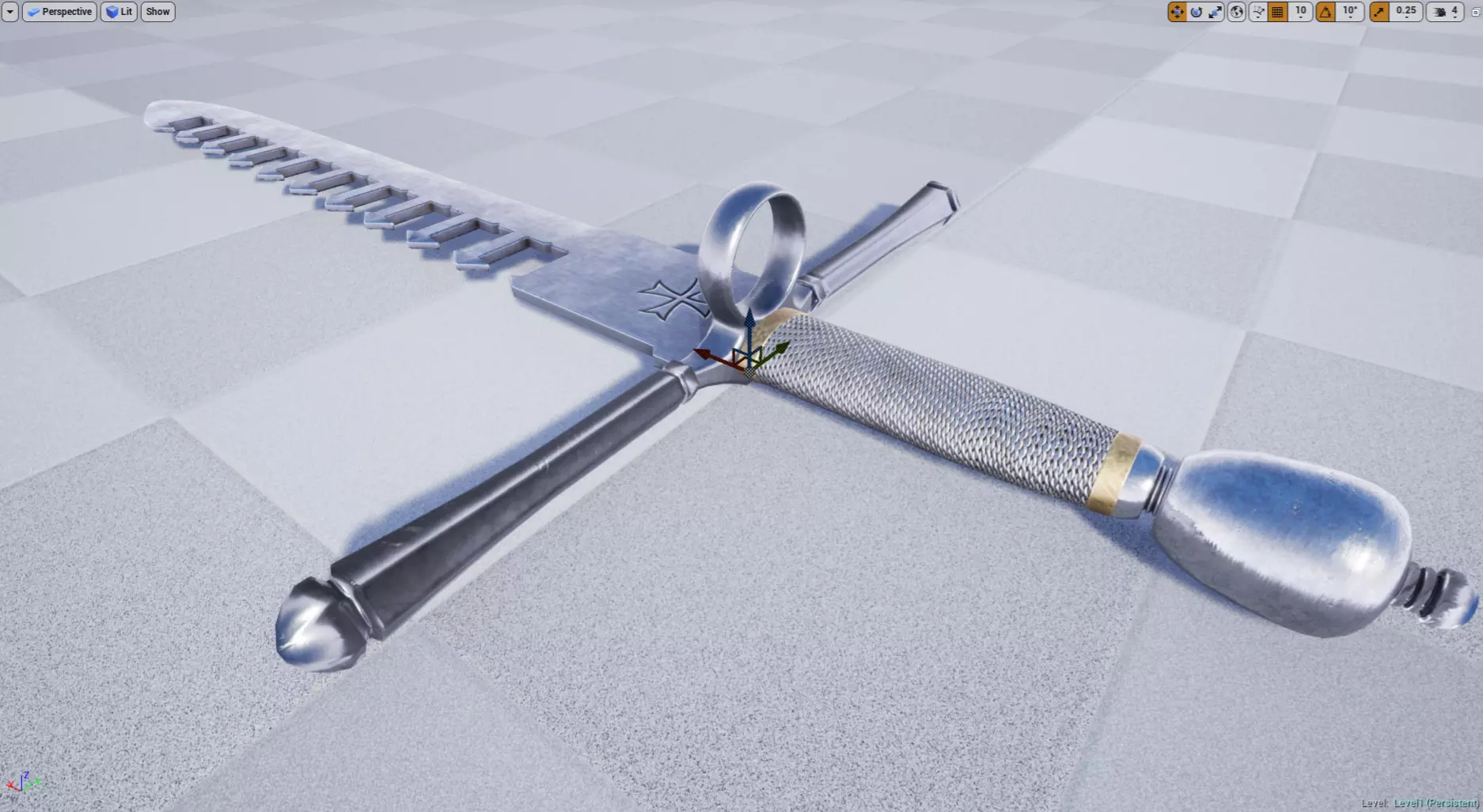Swordbreaker Low-poly 3D model_16