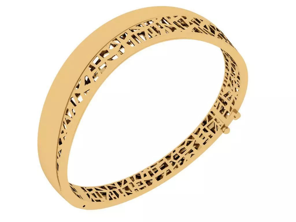 Custom Design Gold Bracelet 3D print model