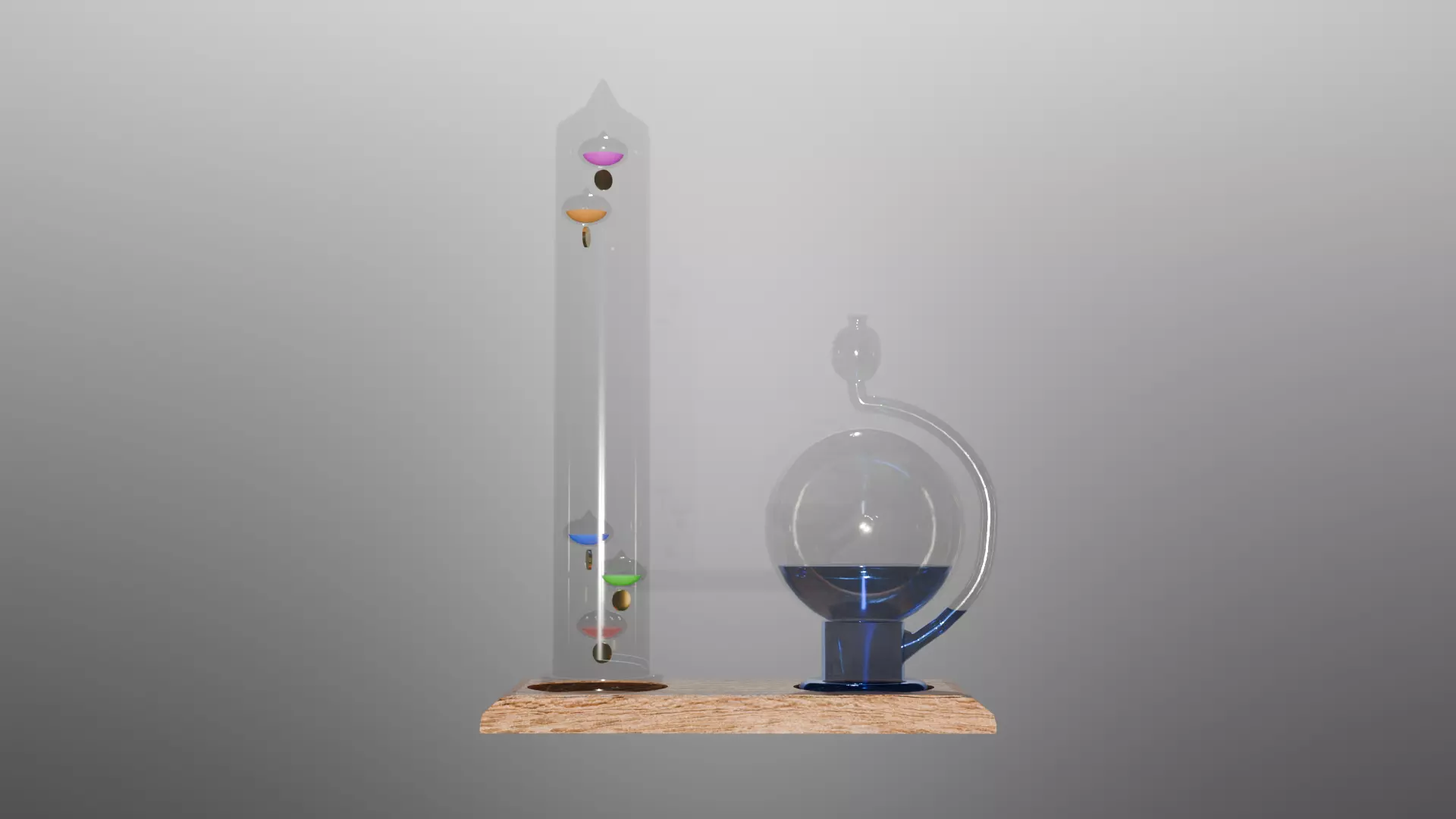 Antique Weather Station Low-poly 3D model_2