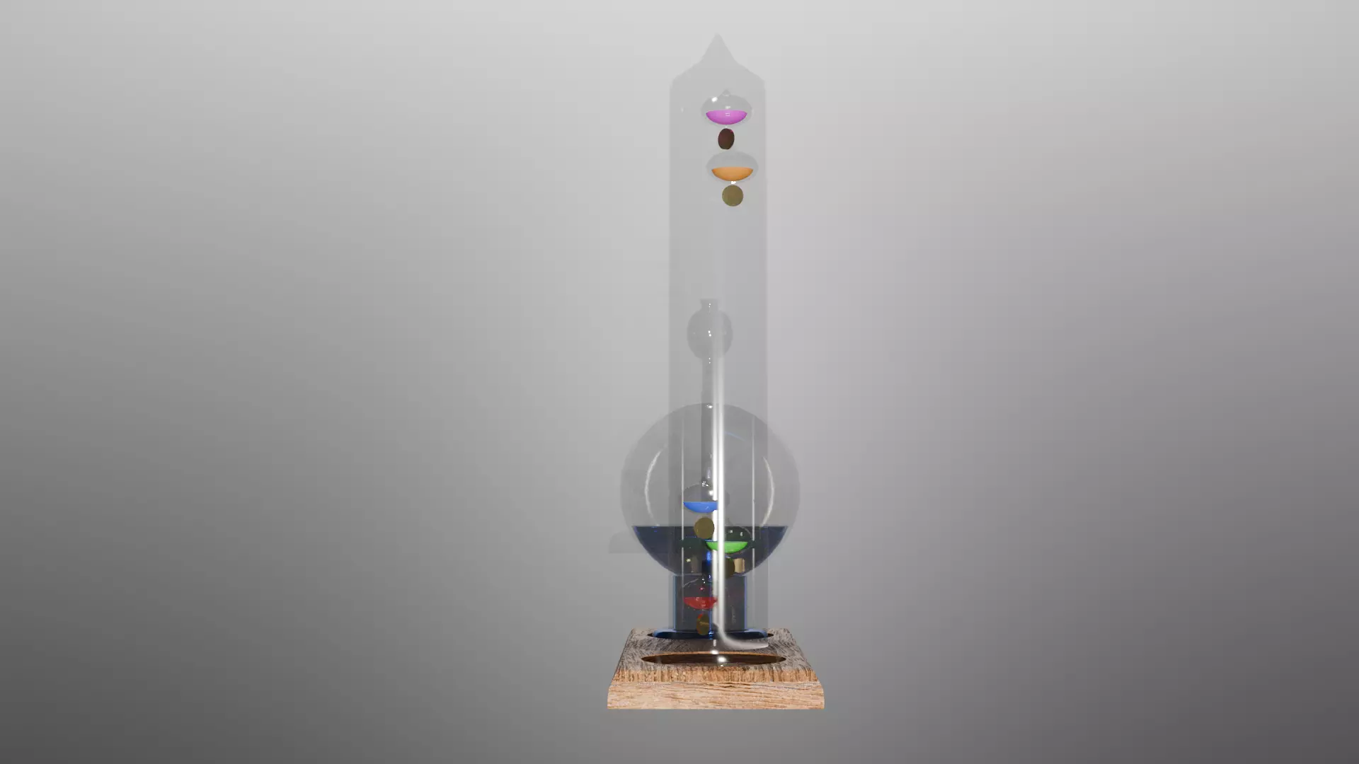 Antique Weather Station Low-poly 3D model_3
