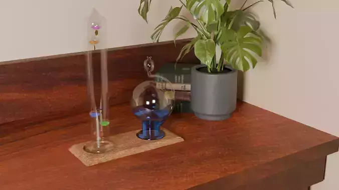 Antique Weather Station Low-poly 3D model Antique Weather Station Low-poly 3D model