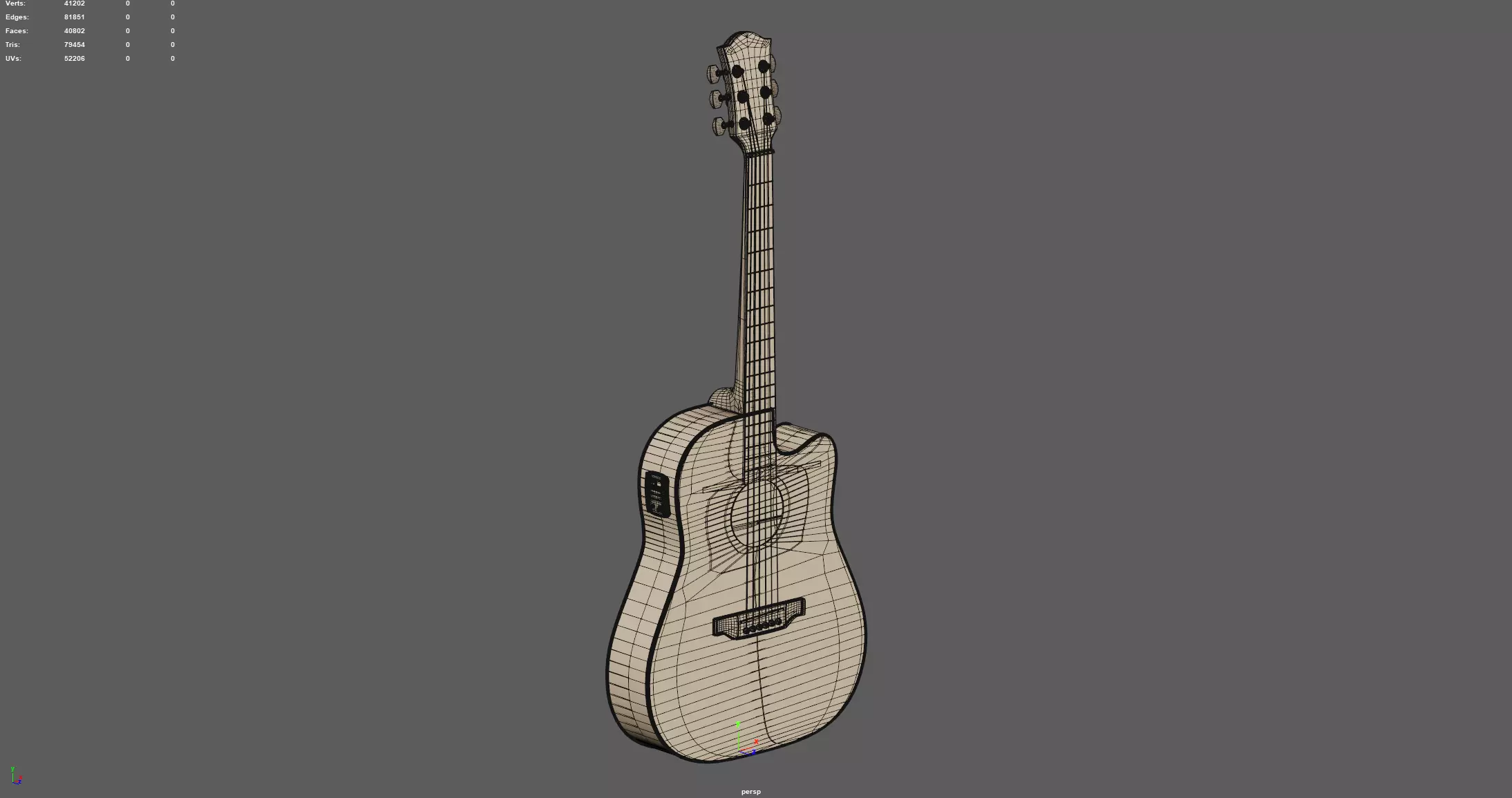 Guitar 3D model_6