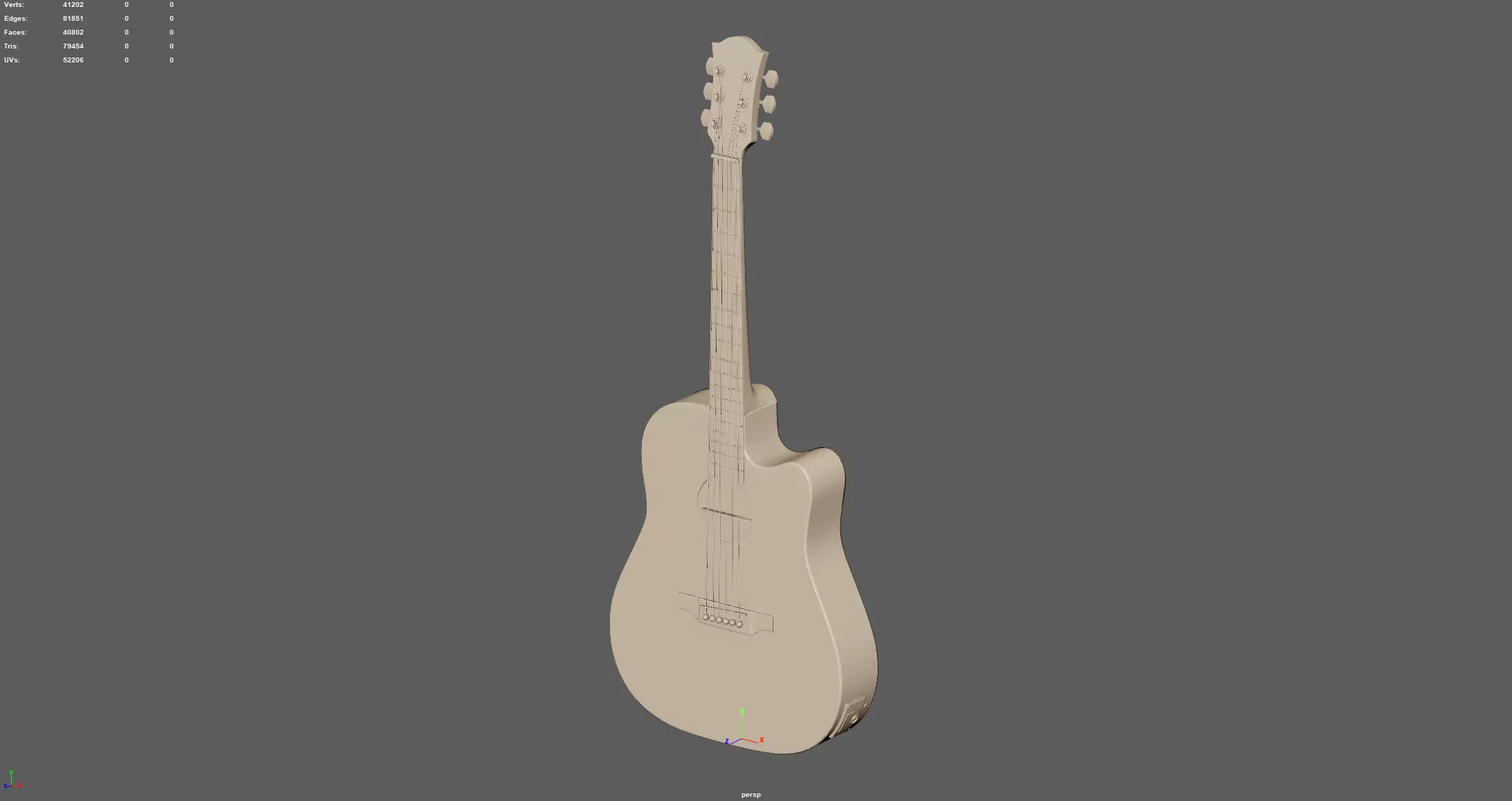 Guitar 3D model_5