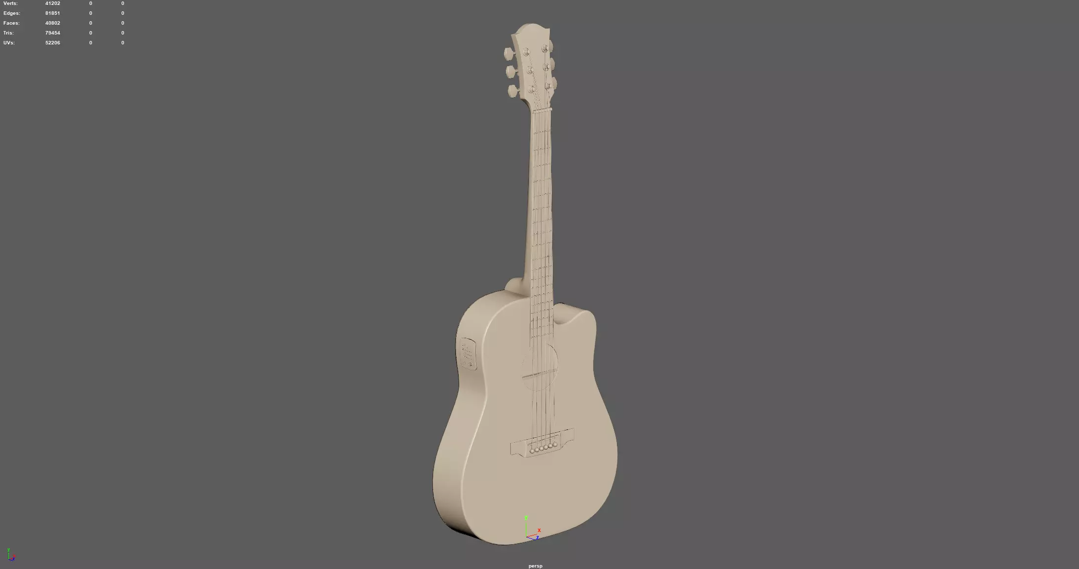 Guitar 3D model_7