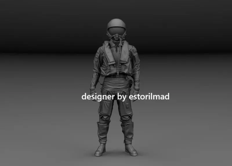 NATO EUROFIGHTER TYPHOON AIRCRAFT PILOT v1 3D print model_0
