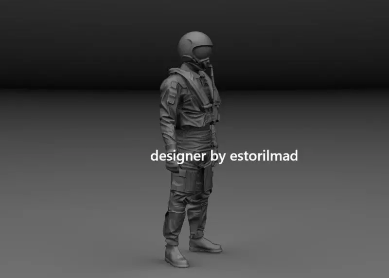 NATO EUROFIGHTER TYPHOON AIRCRAFT PILOT v1 3D print model_2